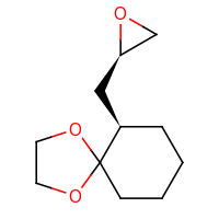 2d structure of (6R)-6-[(2R)-oxiran-2-ylmethyl]-1,4-dioxaspiro[4.5]decane