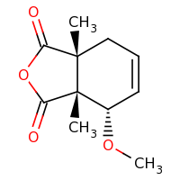 2d structure of (3aR,4S,7aR)-4-methoxy-3a,7a-dimethyl-1,3,3a,4,7,7a-hexahydro-2-benzofuran-1,3-dione