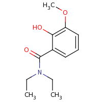 2d structure of N,N-diethyl-2-hydroxy-3-methoxybenzamide