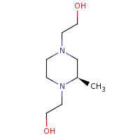 2d structure of 2-[(2R)-4-(2-hydroxyethyl)-2-methylpiperazin-1-yl]ethan-1-ol