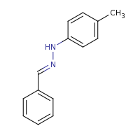 2d structure of (E)-1-(4-methylphenyl)-2-(phenylmethylidene)hydrazine