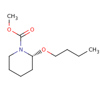 2d structure of methyl (2R)-2-butoxypiperidine-1-carboxylate