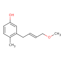 2d structure of 3-[(2E)-4-methoxybut-2-en-1-yl]-4-methylphenol