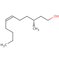 2d structure of (3R,6Z)-3-methylundec-6-en-1-ol