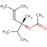 2d structure of (3R)-2,3,5-trimethylhex-4-en-3-yl acetate