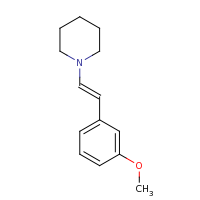 2d structure of 1-[(E)-2-(3-methoxyphenyl)ethenyl]piperidine