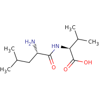 2d structure of (2S)-2-[(2S)-2-amino-4-methylpentanamido]-3-methylbutanoic acid