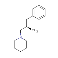 2d structure of 1-[(2R)-2-benzylpropyl]piperidine