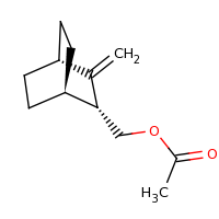 2d structure of [(2R)-3-methylidenebicyclo[2.2.2]octan-2-yl]methyl acetate