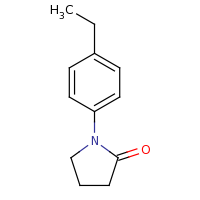 2d structure of 1-(4-ethylphenyl)pyrrolidin-2-one