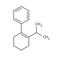 2d structure of [2-(propan-2-yl)cyclohex-1-en-1-yl]benzene