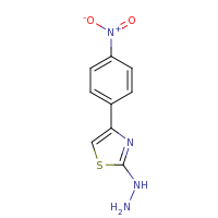 2d structure of 2-hydrazinyl-4-(4-nitrophenyl)-1,3-thiazole