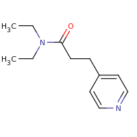2d structure of N,N-diethyl-3-(pyridin-4-yl)propanamide