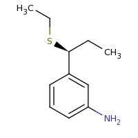 2d structure of 3-[(1S)-1-(ethylsulfanyl)propyl]aniline