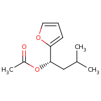 2d structure of (1S)-1-(furan-2-yl)-3-methylbutyl acetate