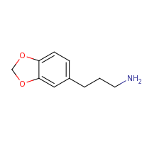 2d structure of 3-(2H-1,3-benzodioxol-5-yl)propan-1-amine