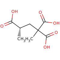 2d structure of (1S)-1,3-dimethylpropane-1,3,3-tricarboxylic acid