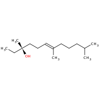 2d structure of (3R,6E)-3,7,11-trimethyldodec-6-en-3-ol