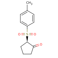 2d structure of (2R)-2-[(4-methylbenzene)sulfonyl]cyclopentan-1-one