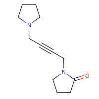 2d structure of 1-[4-(pyrrolidin-1-yl)but-2-yn-1-yl]pyrrolidin-2-one