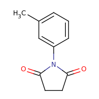 2d structure of 1-(3-methylphenyl)pyrrolidine-2,5-dione