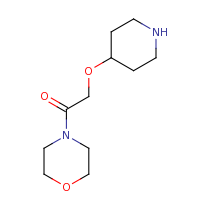 2d structure of 1-(morpholin-4-yl)-2-(piperidin-4-yloxy)ethan-1-one