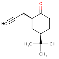 2d structure of (2R,4R)-4-tert-butyl-2-(prop-2-yn-1-yl)cyclohexan-1-one