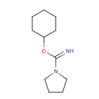 2d structure of cyclohexyl pyrrolidine-1-carboximidate