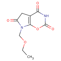 2d structure of 7-(ethoxymethyl)-2H,3H,4H,5H,6H,7H-pyrrolo[3,2-e][1,3]oxazine-2,4,6-trione