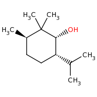 2d structure of (1R,3R,6S)-2,2,3-trimethyl-6-(propan-2-yl)cyclohexan-1-ol