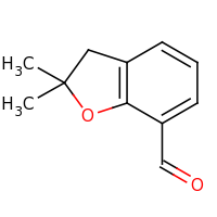 2d structure of 2,2-dimethyl-2,3-dihydro-1-benzofuran-7-carbaldehyde