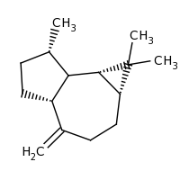 2d structure of (1aS,1bR,2S,4aR,7aR)-1,1,2-trimethyl-5-methylidene-decahydro-1H-cyclopropa[e]azulene