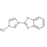 2d structure of 2-(3-methyl-3H-1$l^{5},3-imidazol-1-ylium-1-yl)-1H-1,3-benzodiazol-1-ide