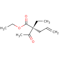 2d structure of ethyl (2R)-2-acetyl-2-ethylpent-4-enoate