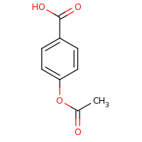 2d structure of 4-(acetyloxy)benzoic acid