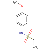 2d structure of N-(4-methoxyphenyl)ethane-1-sulfonamide