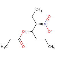 2d structure of (3S,4S)-3-nitroheptan-4-yl propanoate