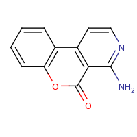 2d structure of 4-amino-5H-chromeno[3,4-c]pyridin-5-one