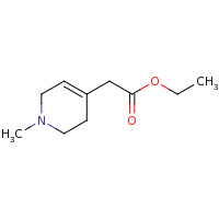 2d structure of ethyl 2-(1-methyl-1,2,3,6-tetrahydropyridin-4-yl)acetate