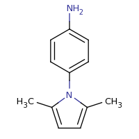 2d structure of 4-(2,5-dimethyl-1H-pyrrol-1-yl)aniline