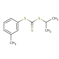 2d structure of [(3-methylphenyl)sulfanyl](propan-2-ylsulfanyl)methanethione