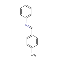 2d structure of (NE)-N-[(4-methylphenyl)methylidene]aniline