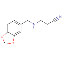 2d structure of 3-[(2H-1,3-benzodioxol-5-ylmethyl)amino]propanenitrile