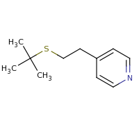 2d structure of 4-[2-(tert-butylsulfanyl)ethyl]pyridine