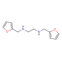 2d structure of (furan-2-ylmethyl)({2-[(furan-2-ylmethyl)amino]ethyl})amine