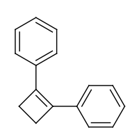 2d structure of (2-phenylcyclobut-1-en-1-yl)benzene