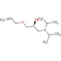 2d structure of [(2S)-2-hydroxy-3-(prop-2-en-1-yloxy)propyl]bis(propan-2-yl)amine