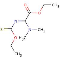 2d structure of ethyl (2Z)-2-(dimethylamino)-2-[(ethoxymethanethioyl)imino]acetate