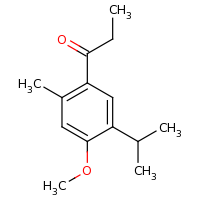 2d structure of 1-[4-methoxy-2-methyl-5-(propan-2-yl)phenyl]propan-1-one