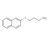 2d structure of 2-(butylsulfanyl)naphthalene